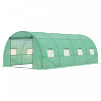 Outsunny Serre Tunnel De Plain-pied, Serre De 19 X 10 X 6,6 Pi, Vert
