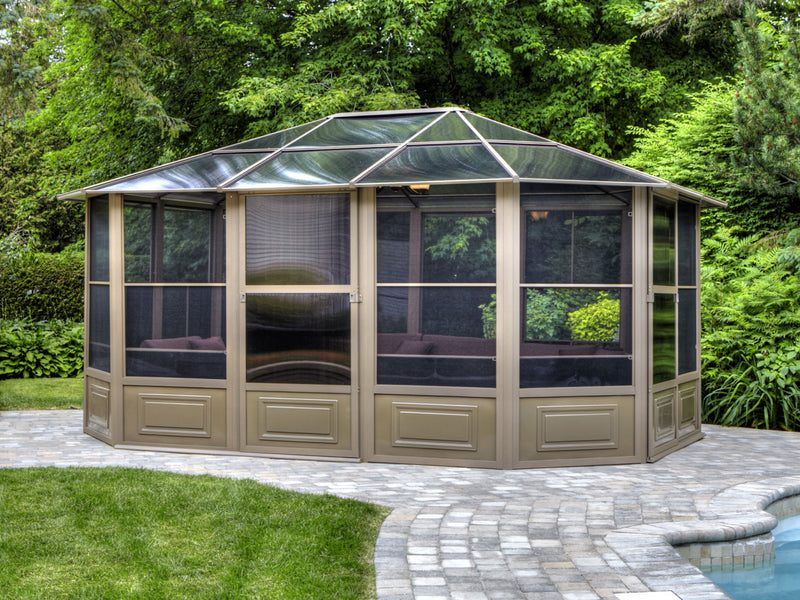 Gazebo Penguin Florence - Solarium 12x15 Toit de polycarbonate