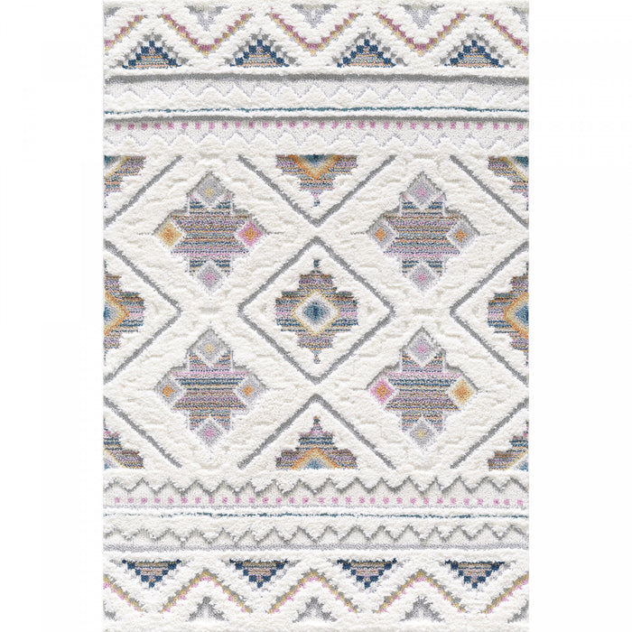 Carpette à poil long Lola bohème - 6 pi 7 po x 9 pi 6 po