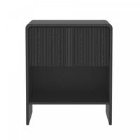 Table de nuit contemporaine Novara 56 cm en noir (1 tiroir)