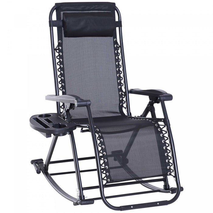 Fauteuil Inclinable Ajustable 2 En 2 Outsunny Noir