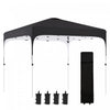 Outsunny 9.8' X 9.8' Pop Up Gazebo, Tente Pliable Avec Sac De Transport Et Roues 4 Sacs De Poids Pour Les Jambes Et 3 Niveaux De Hauteur Ajustable Pour L'exterieur Le Jardin La Fete Et Le Patio Noir