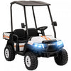 Qaba Voiture Electrique 2 Places Pour Enfants, Voiture Electrique Alimentee Par Batterie 24v Avec Telecommande, Suspension A Ressorts 4 Roues, Pare-soleil, Musique, Lumiere, Blanc