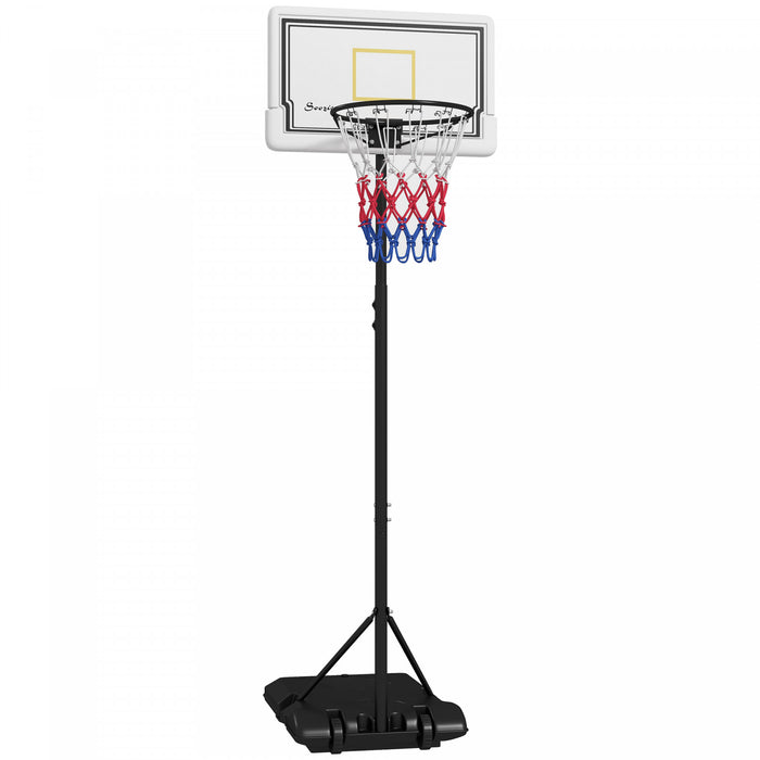 Soozier Cerceau De Basket-ball D'exterieur Avec Roues, Hauteur Reglable
