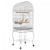 Pawhut Cage A Oiseaux A Dessus Ouvert De 60\" Pour Pinsons, Canaris, Perruches, Avec Support Roulant, Plateau Amovible, Etagere De Rangement