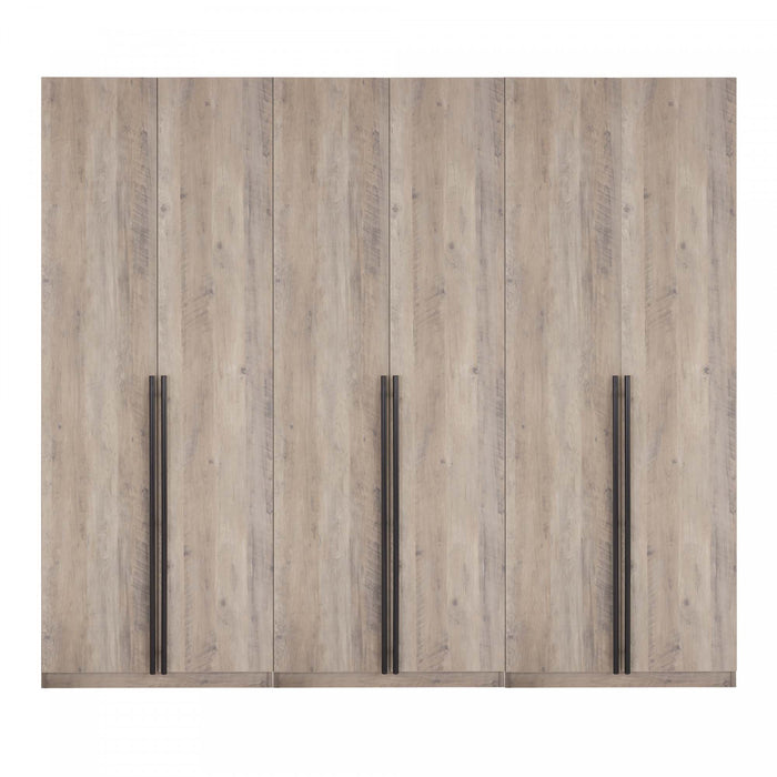 Armoire moderne Lee 32\" en gris rustique - Ensemble de 3