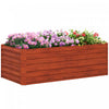 Outsunny Jardiniere surelevee en metal avec tiges renforcees, marron