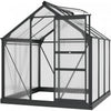 Outsunny Serre Chaude De Jardin De Plain-pied Avec Porte Coulissante