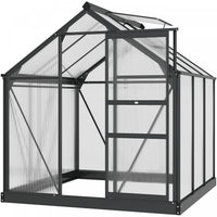 Outsunny Serre Chaude De Jardin De Plain-pied Avec Porte Coulissante