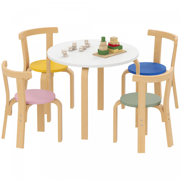 Qaba Ensemble table et chaises pour enfants, table et chaises en bois