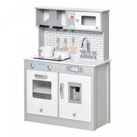 Qaba Cuisine Pour Enfants 3-6 Ans Dinette Jeu D'imitation Educatif Complet Nombreux Accessoires Effe