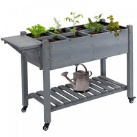 Outsunny Jardiniere Surelevee De 49'' X 21'' X 34'' Jardiniere Surelevee En Bois Pour L'exterieur Ja