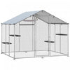 Grand enclos exterieur pour chats PawHut, cage spacieuse en acier galvanise avec toit impermeable, 5 plateformes ajustables, hamac, 240 cm L x 193 cm P x 195 cm H