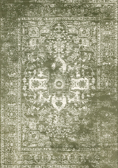 Tapis Florence vert et blanc elegant et classique, 7'9\" x 10'6\"