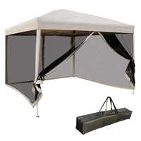 Tonnelle Barnum Pliant Pop-up Style Colonial 2,97l X 2,97l X 2,55h M 4 Moustiquaires + Sac De Transp