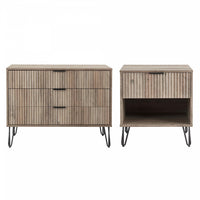 Ensemble moderne Dumbo 2 pieces de commode en gris rustique
