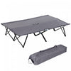 Outsunny Lit De Camping Pliant Pour Deux Personnes De 76 Po Avec Sac De Transport, Gris