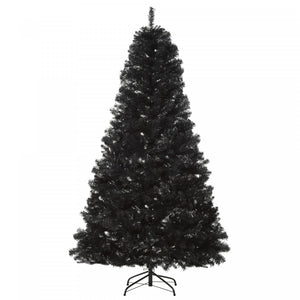 Homcom Arbre De Noel Artificiel De 7 Pieds Avec 1346 Pointes De Branches, Noir