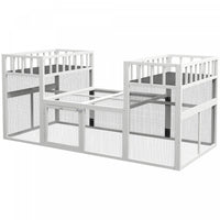 Pawhut Poulailler En Bois, 7,3' X 3,6', Design Combinable Avec Etageres De Rangement, Perchoirs Pour