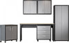 Ensemble de garage moderne Fortress 6 pieces en gris fonce