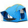 Outsunny Tente De Camping Pour Voiture Avec 3 Portes, Bleu Et Orange