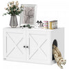 Cat Litter Box Enclosure With Doors, White