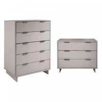  Ensemble de commode 2 pieces Granville Modern en gris clair