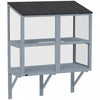 Cage pour Chat Exterieure, Enclos pour Chat avec Montage Mural, 100 cm, Gris