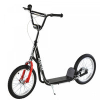 Aosom Scooter Guidon Reglable Enfants Jouet Pour 5+ Avec Freins Doubles Avant Et Arriere Roues Gonfl
