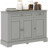 HOMCOM Buffet Meuble de Cuisine Moderne 2 Tiroirs etageres Reglables