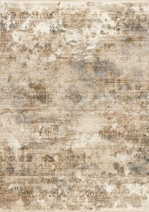 Carpette Sydney beige, grise et crème à motif vieilli - 5 pi 3 po x 7 pi 10 po