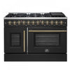 Cuisniniere a combustible Galiano de 48 po, noire, doubles fours de 6,58 pi³ – FFSGS6356-48BLK