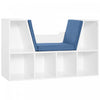HOMCOM Bibliotheque 6 Cases avec Coussin Coin Lecture, Bleu