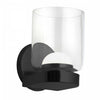 Applique murale Nadine de Dainolite en verre transparent, avec fini noir mat et ampoule à DEL de 10 W