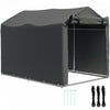 Outsunny Abri Exterieur, Tente De Moto Avec Porte Enroulable, Gris Fonce