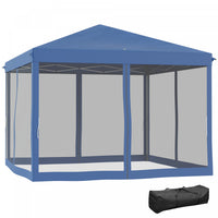 Outsunny 10 'x 10' Tente Gazebo Avec Paroi Laterale En Maille Amovible
