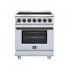 Cuisiniere electrique Massimo de 30 po, 5 foyers radiants, 4,32 pi³, blanc - FFSEL6020-30WHT
