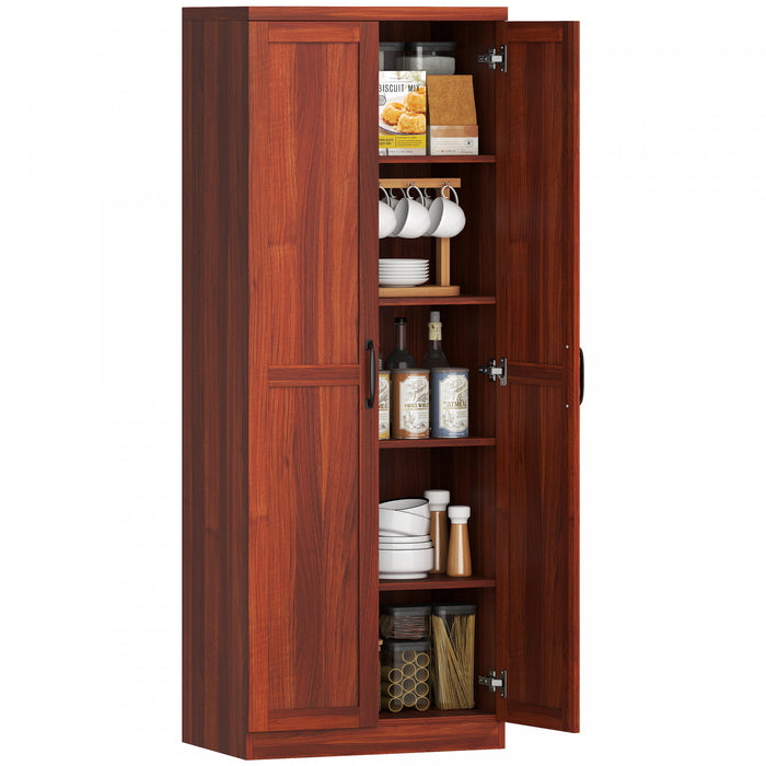 HOMCOM Armoire de rangement pour garde-manger avec portes et etageres
