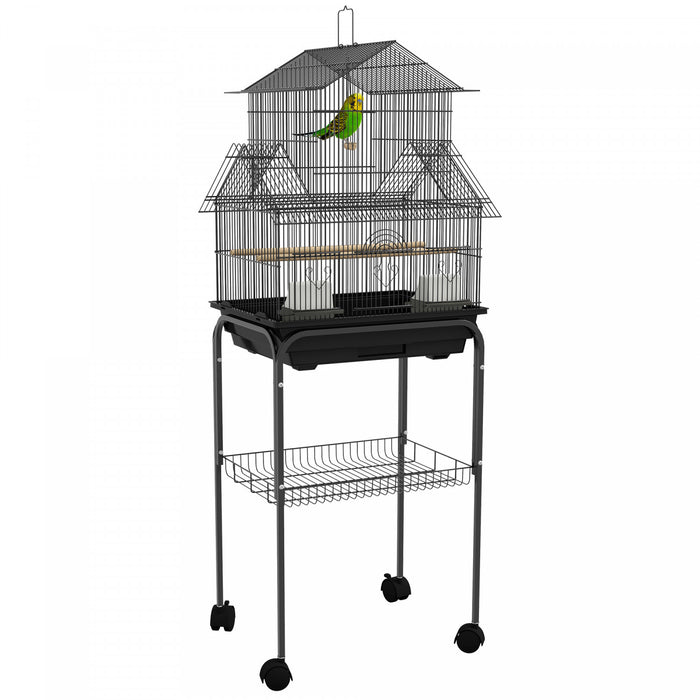 Cage A Oiseaux De 48 Po Pour Canaris Et Perruches, Noir