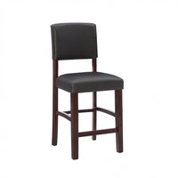 Tabouret Monaco de hauteur comptoir en similicuir - espresso