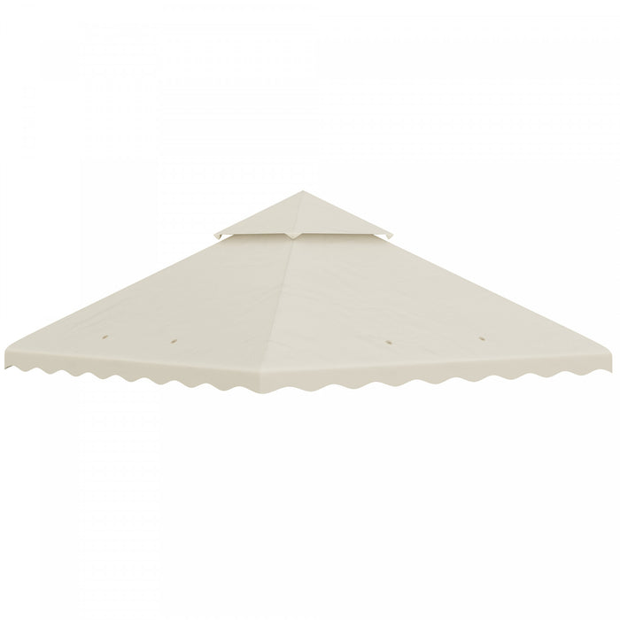 Outsunny Auvent De Remplacement Pour Tonnelle 10' X 10', 2 Niveaux, Blanc