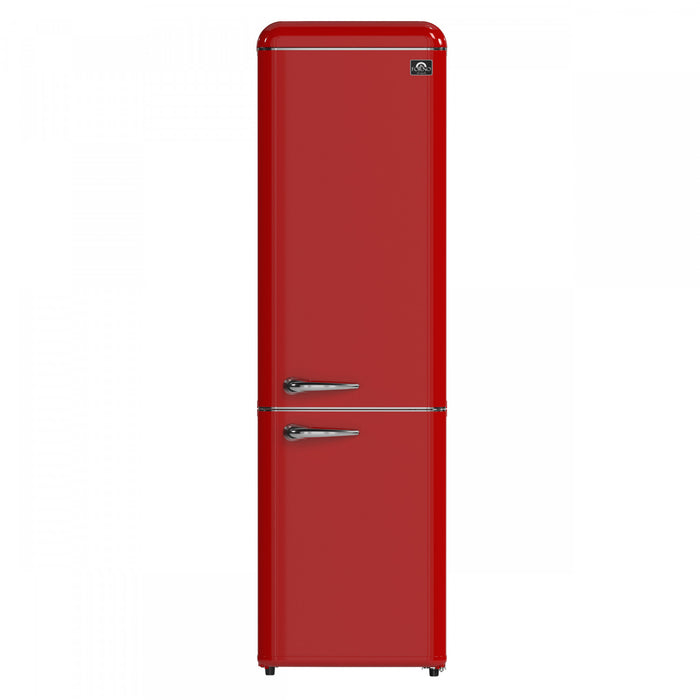 Refrigerateur Storico de 22 po style retro avec congelateur inferieur, rouge, 9 pi³ - FFFFD1745-22RED