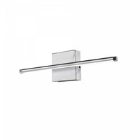 Applique murale horizontale Array de Dainolite en acrylique blanc qui diffuse la lumière, avec fini chromé poli et ampoule à DEL de 19 W