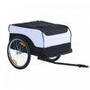 Homcom Remorque Pour Velo Porte-bagages Pour Velo Chariot Avec Housse Blanc Noir