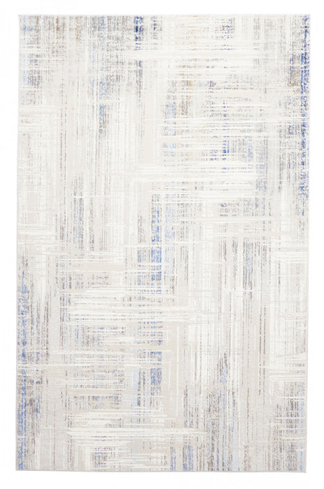 Tapis Contemporain/Moderne Quinn 8'0\" x 10'0\" en Bleu