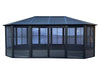 Florence Solarium 12 X 18 Toit Metal Noir