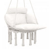 Outsunny Chaise Hamac Suspendue, Chaise Balancoire D'exterieur Boho, Creme