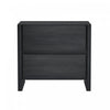 Table de nuit moderne Linda 24\" en gris charbon (2 tiroirs)