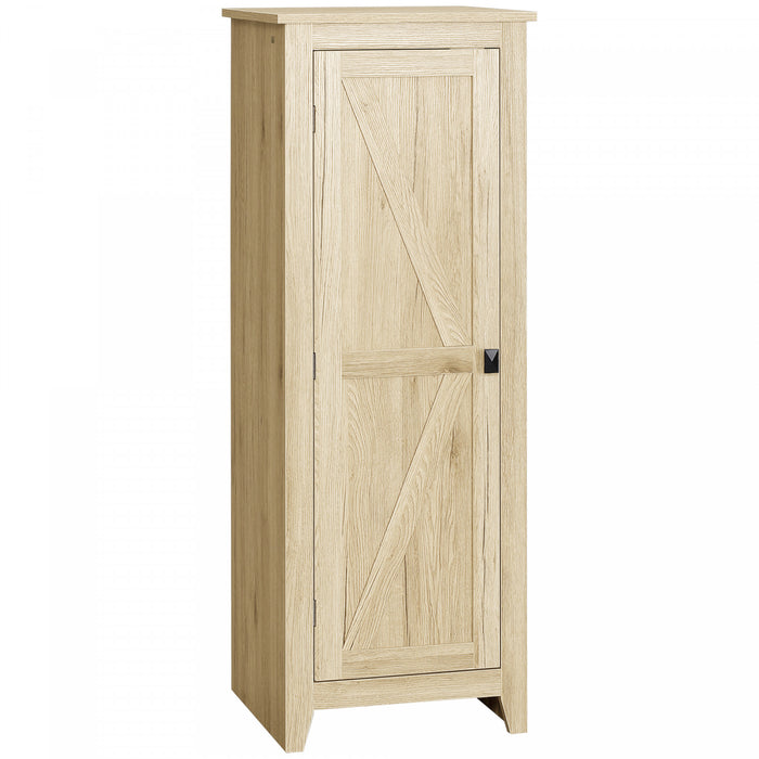 HOMCOM Garde-manger 48\", armoire avec porte grange, naturel
