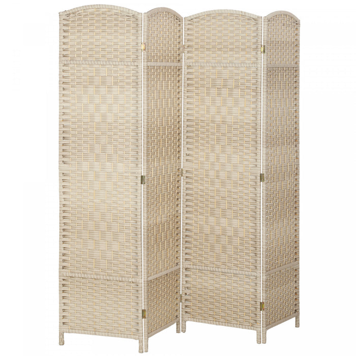 HOMCOM Separateur de piece pliable 6' de haut, chene clair